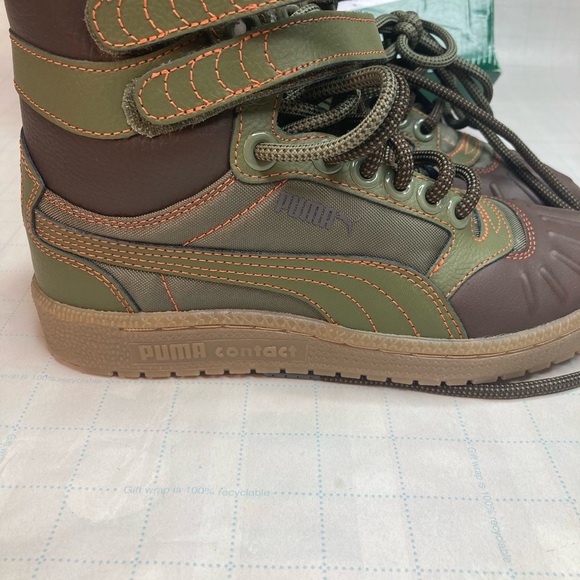 Puma Sky II Hi Duck Boot Olive Brown Classic (362891 02) 2 Strap Size 4 - Picture 4 of 10